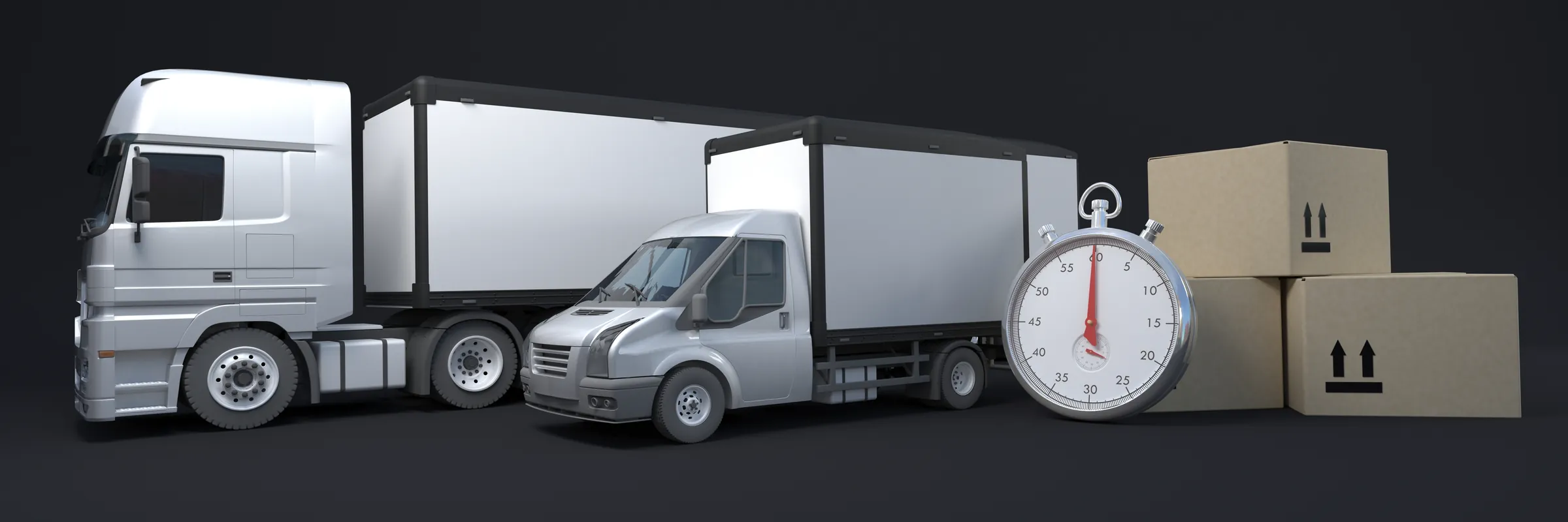 Flotte aus Transportern und Lkw